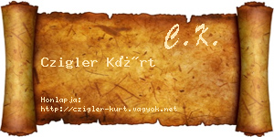 Czigler Kürt névjegykártya